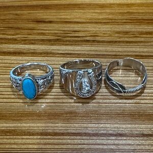 Sterling Silver/Turquoise Rings size 7